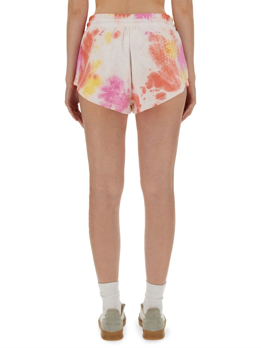 Tie-Dye Cotton Bermuda Shorts