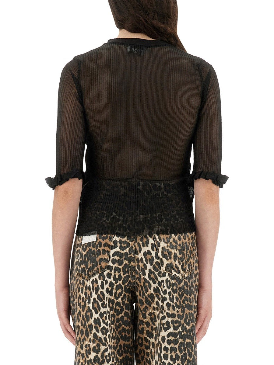 TRANSPARENT JACQUARD TOP