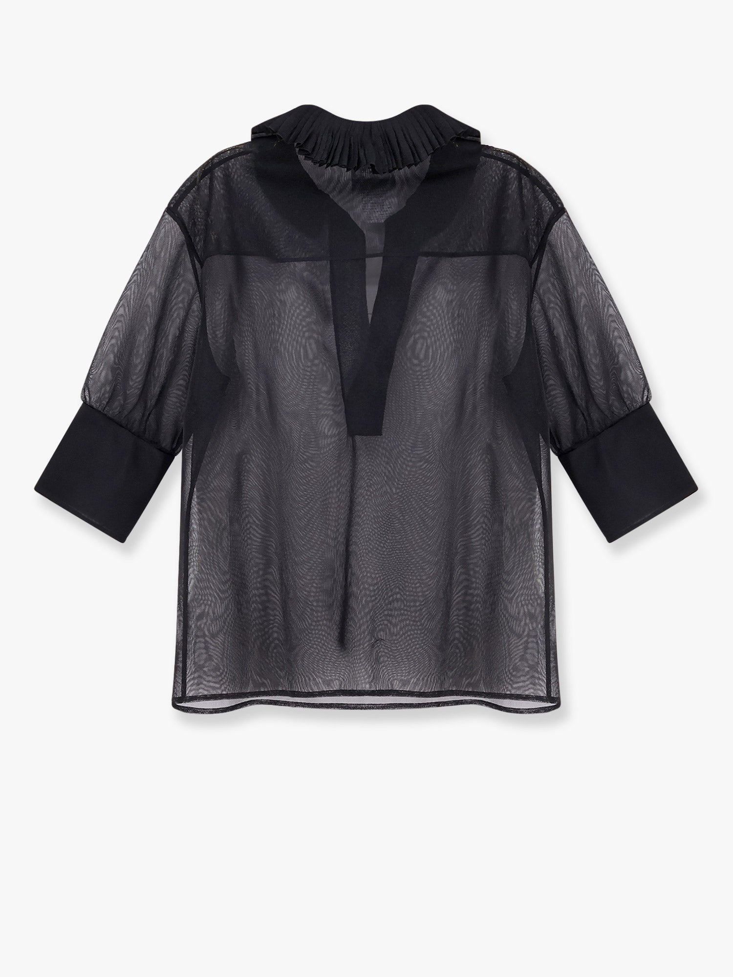 Chemise en voile transparent