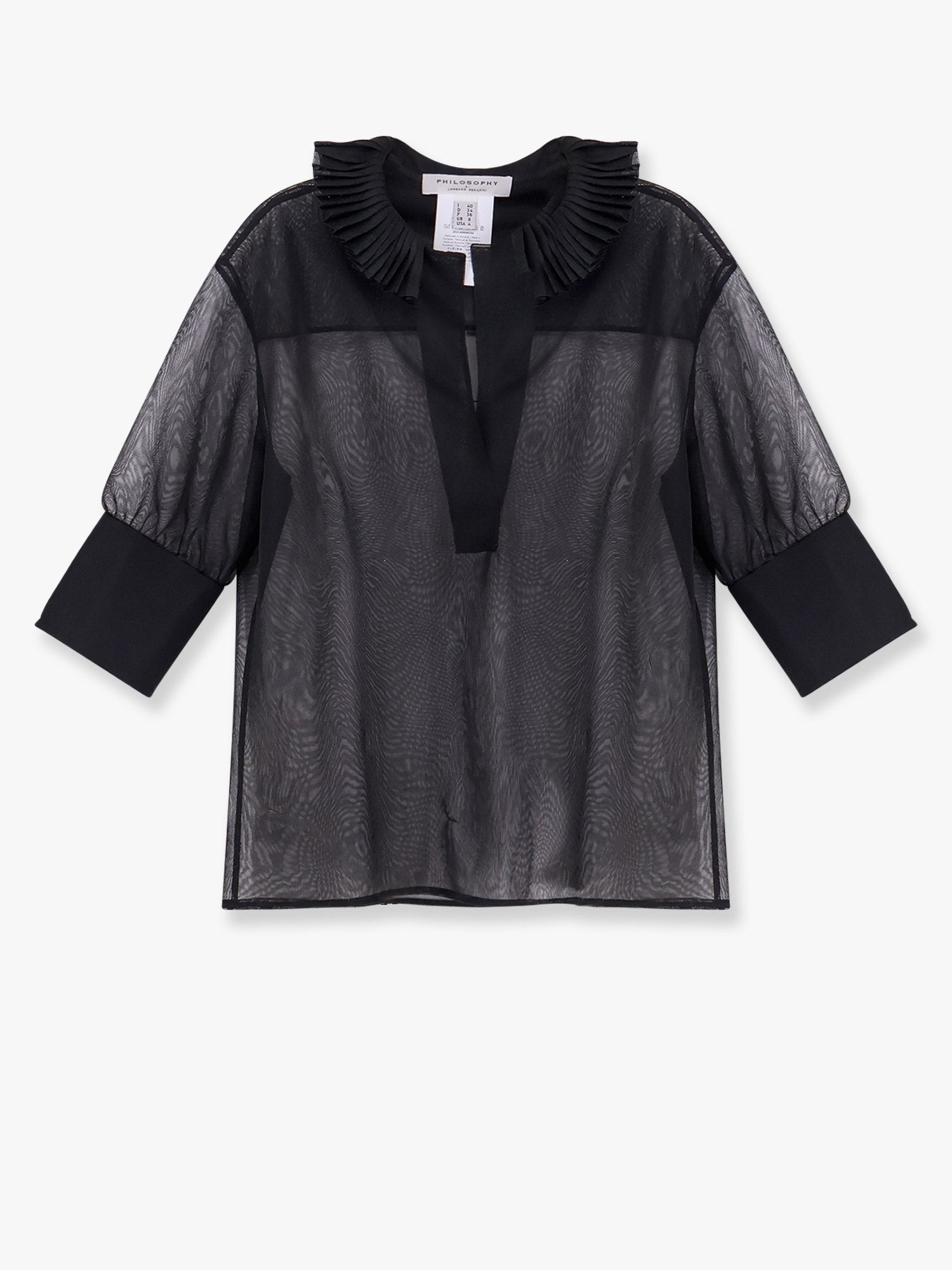 Chemise en voile transparent