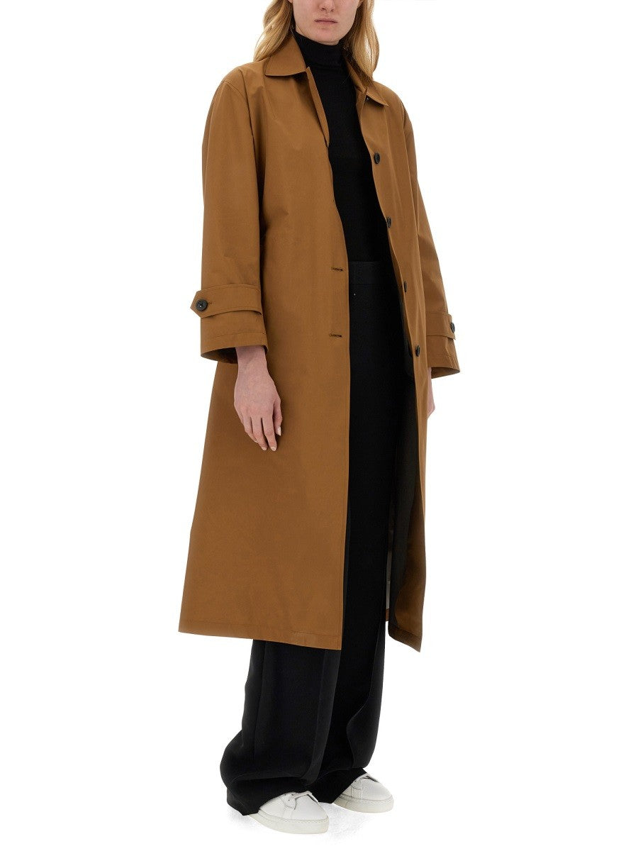 Polyester Trench Coat With Buttons