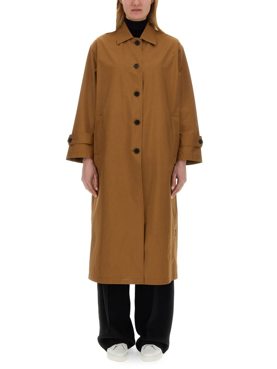Polyester Trench Coat With Buttons