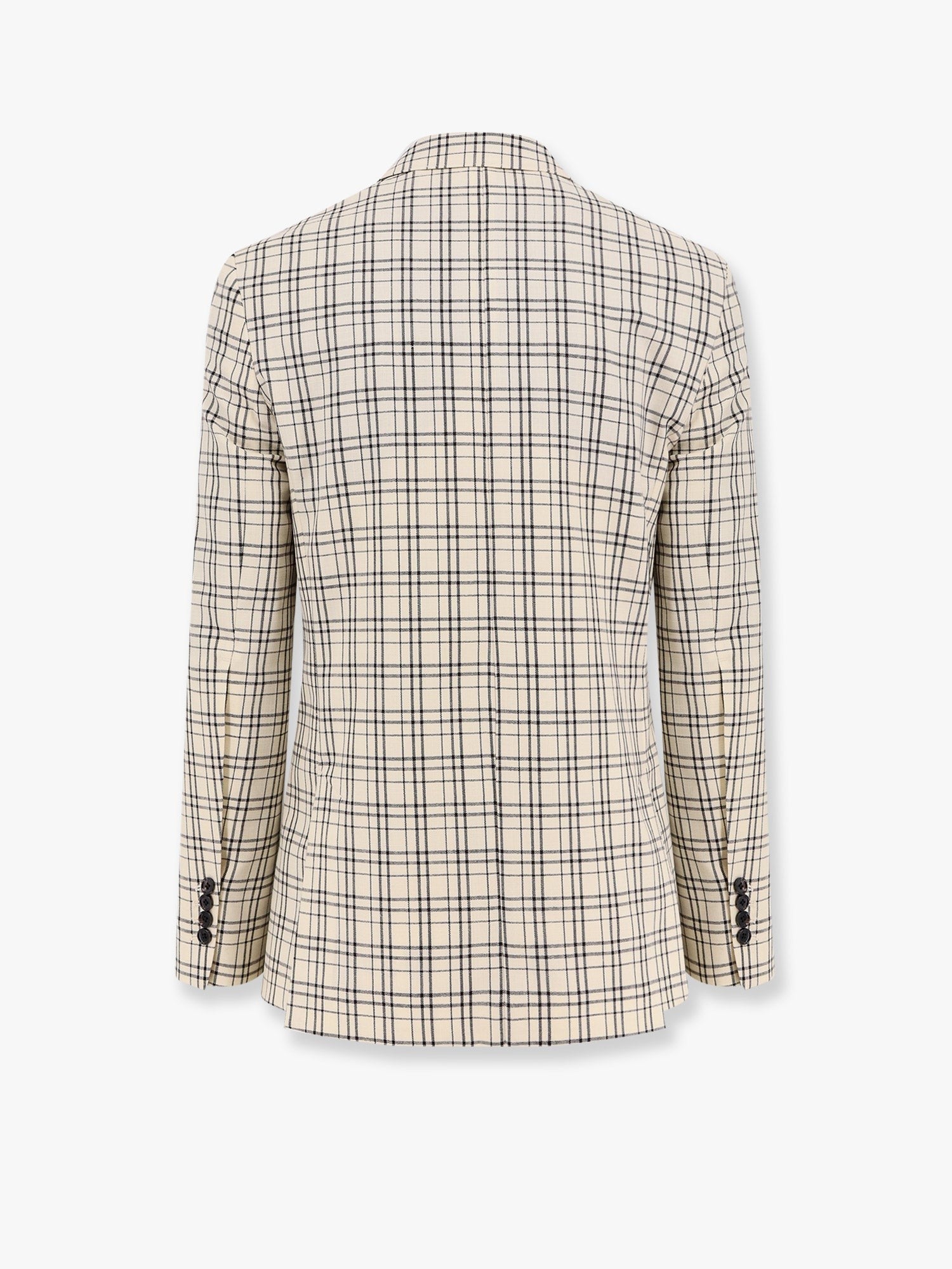 Blazer en laine vierge à motif madras