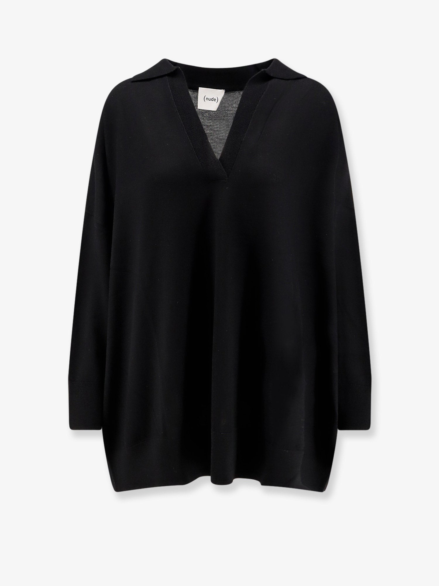 Virgin wool maxi polo shirt