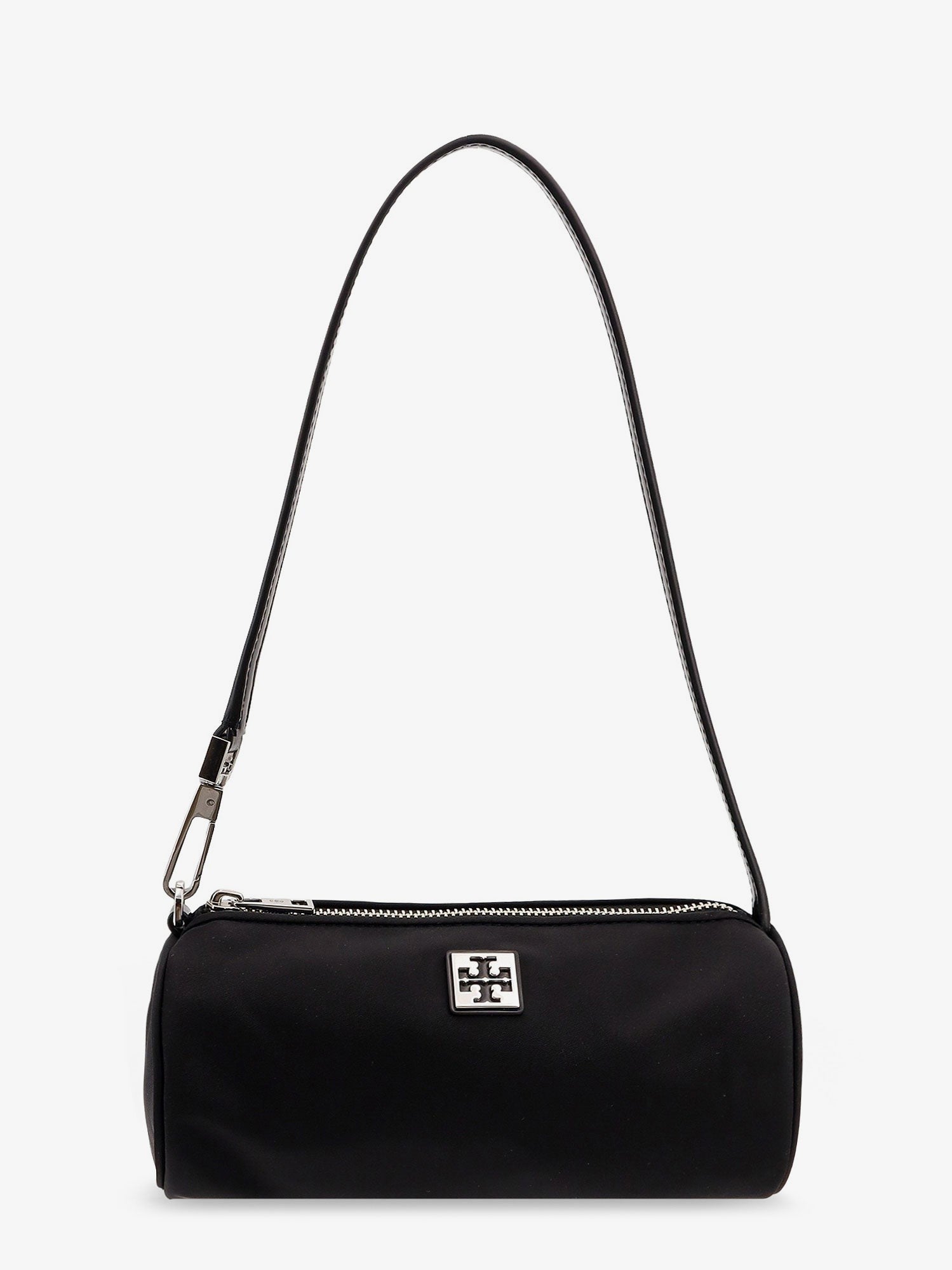 Black Virginia Nylon Cylindric Shoulder Bag