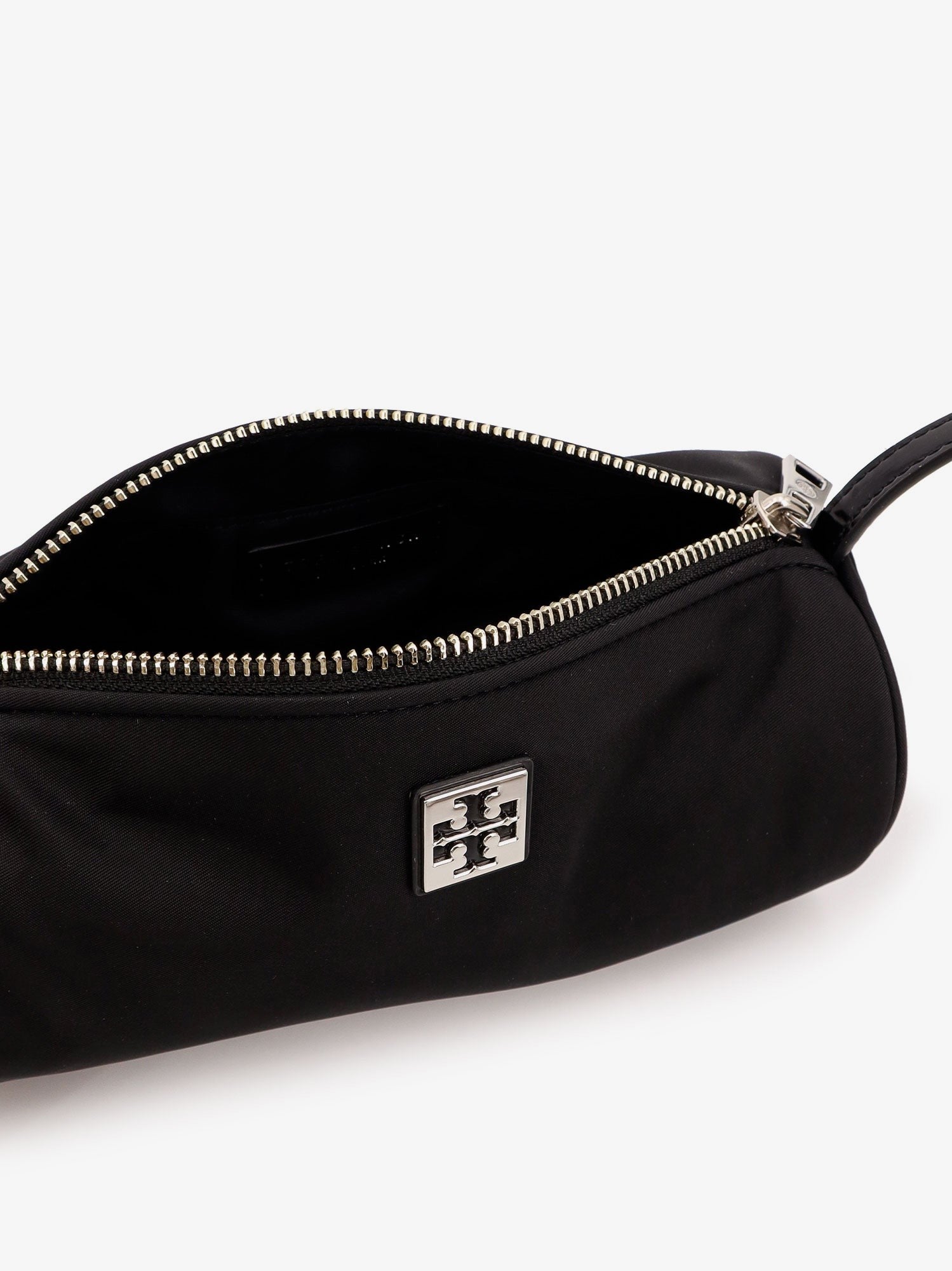 Black Virginia Nylon Cylindric Shoulder Bag