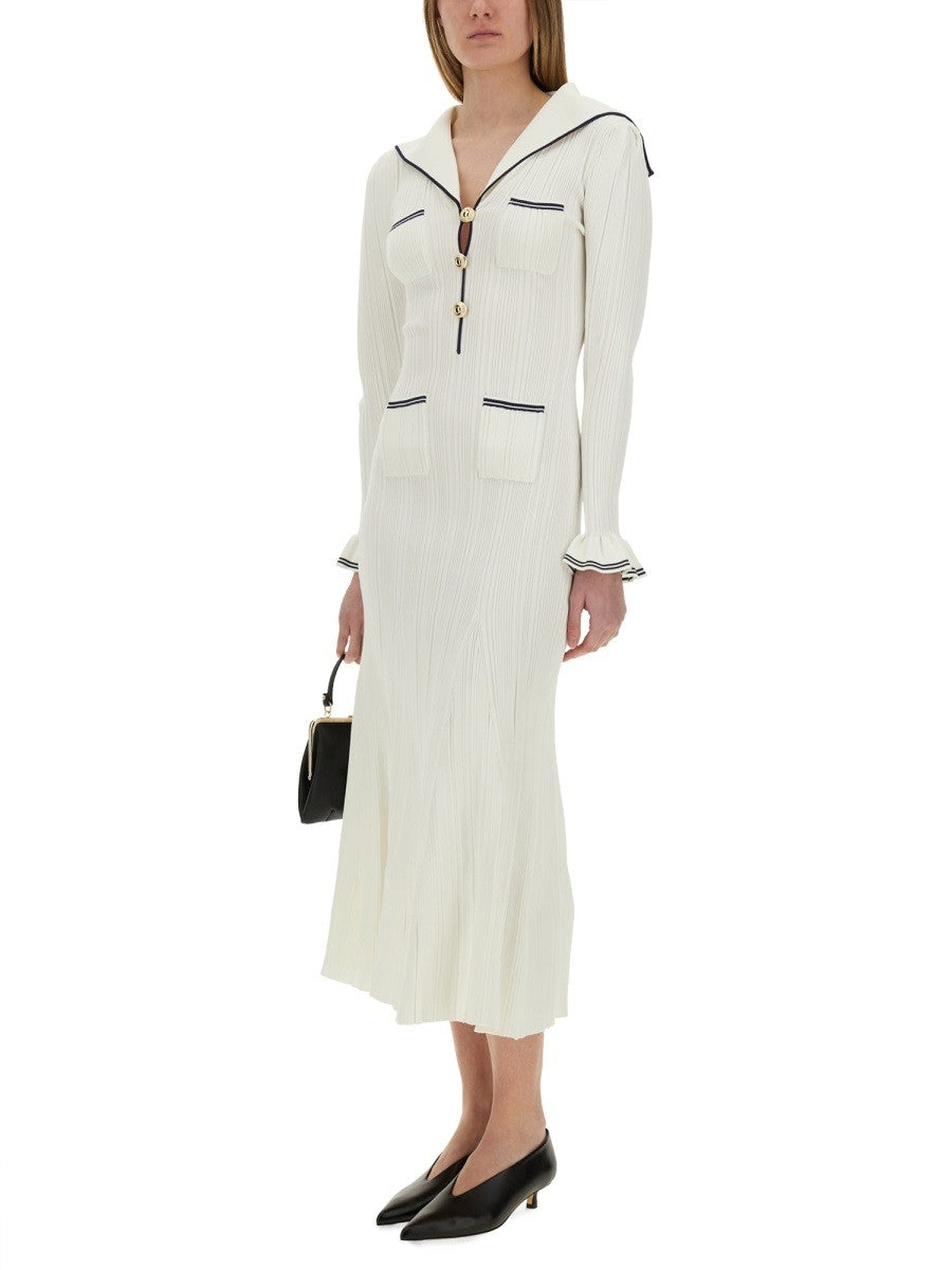 VISCOSE KNIT MIDI DRESS