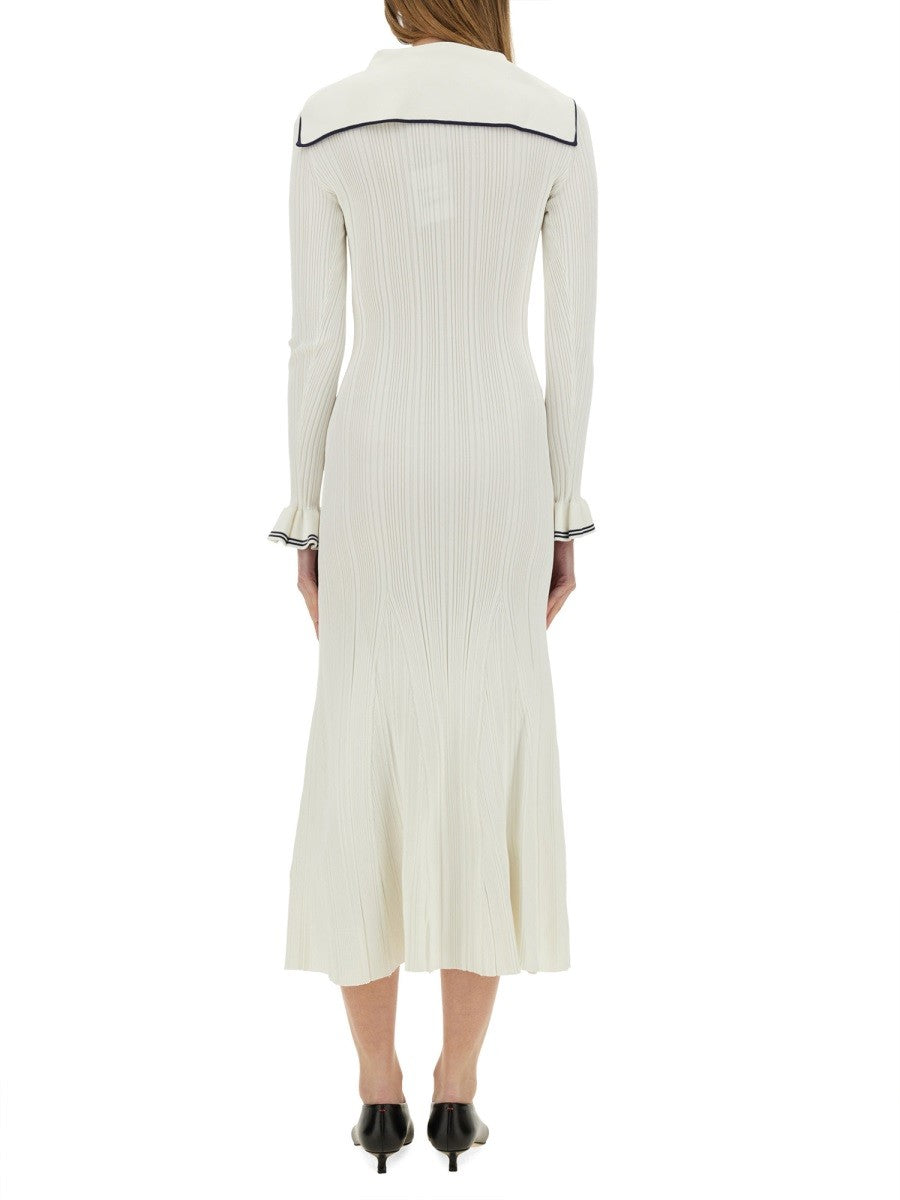 VISCOSE KNIT MIDI DRESS