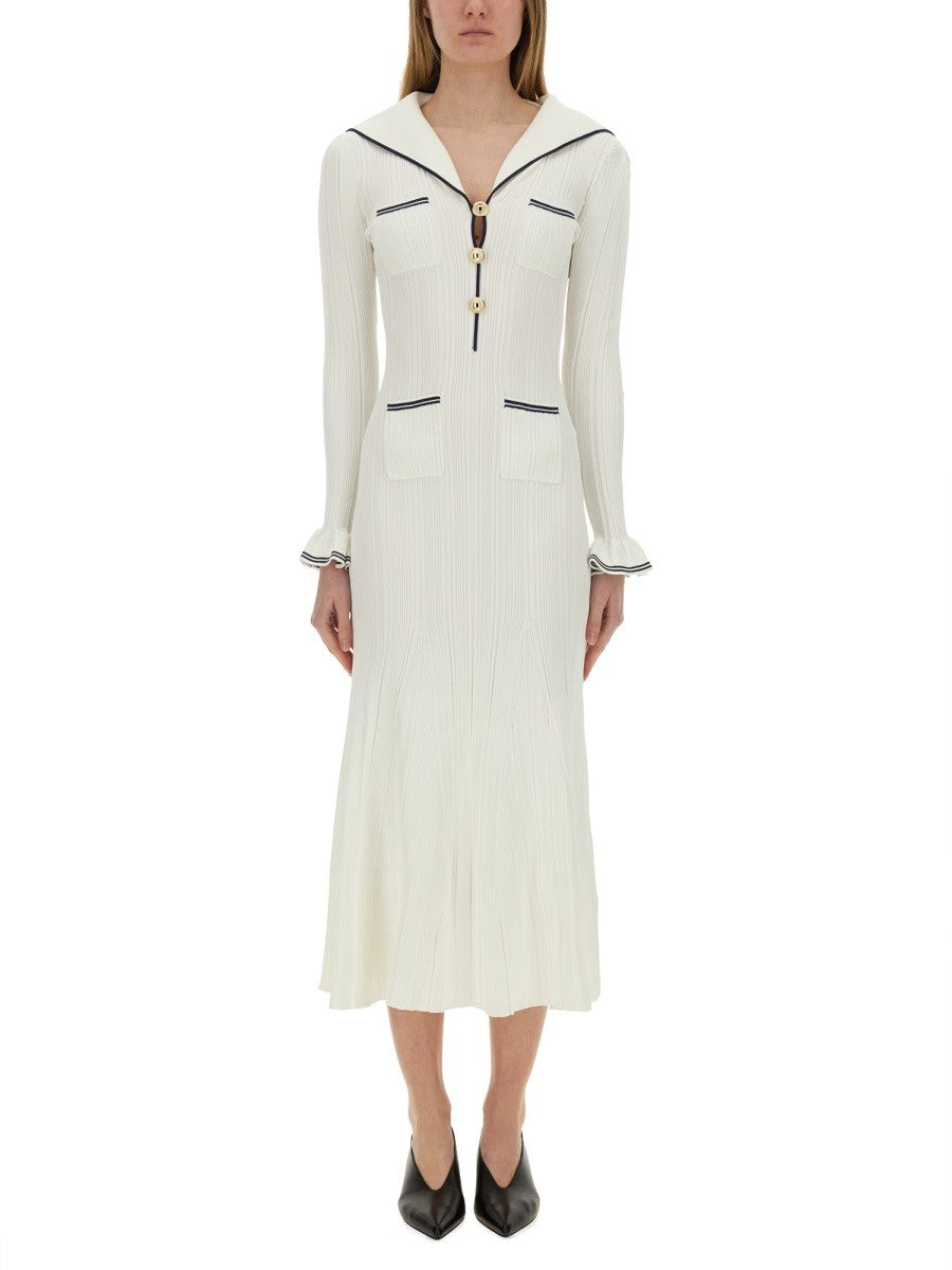 VISCOSE KNIT MIDI DRESS