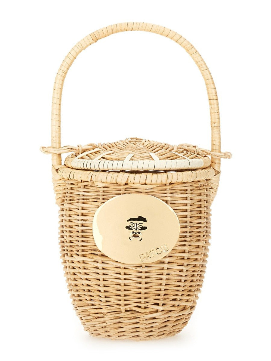 WICKER BUCKET BAG
