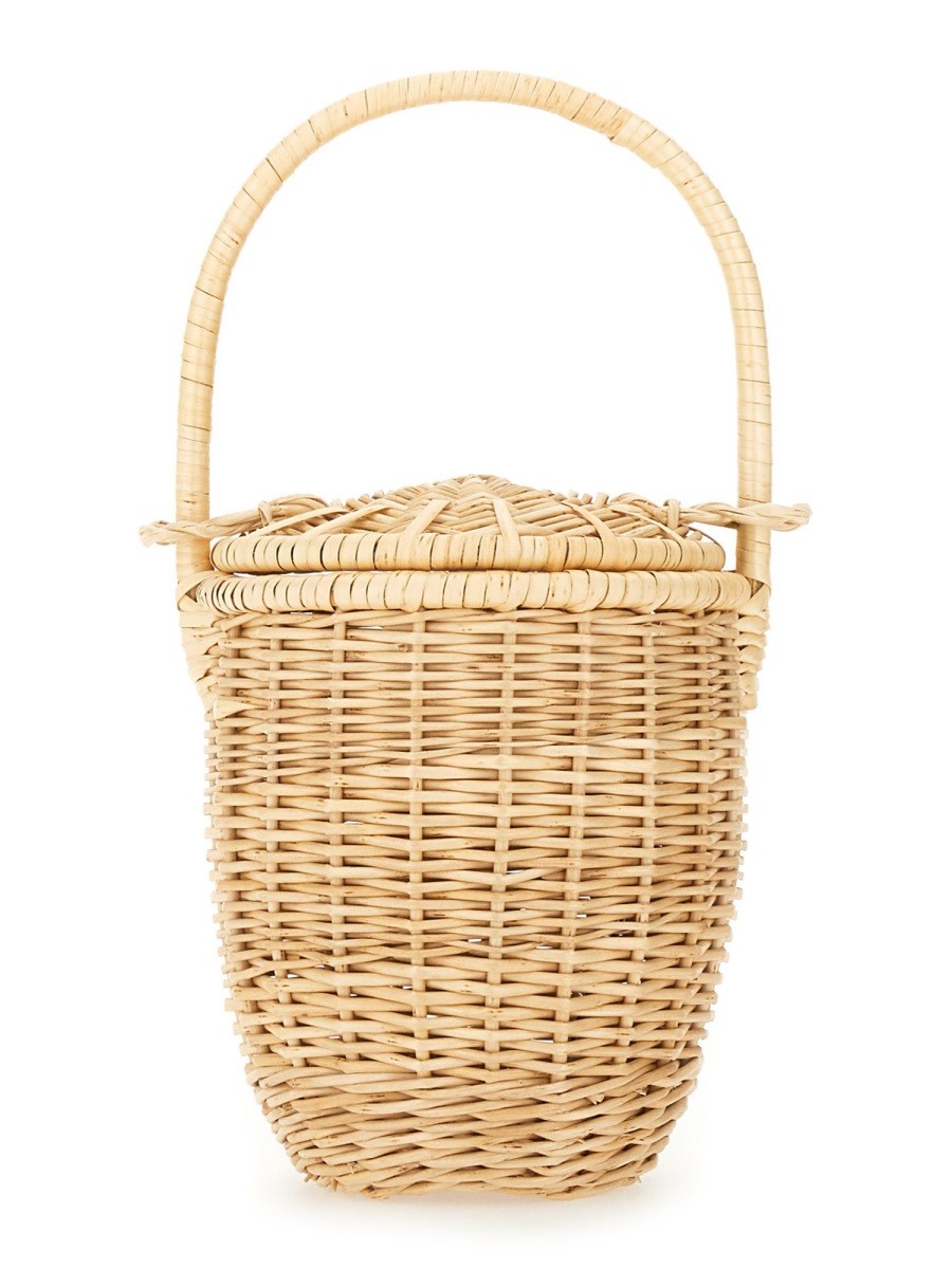 WICKER BUCKET BAG