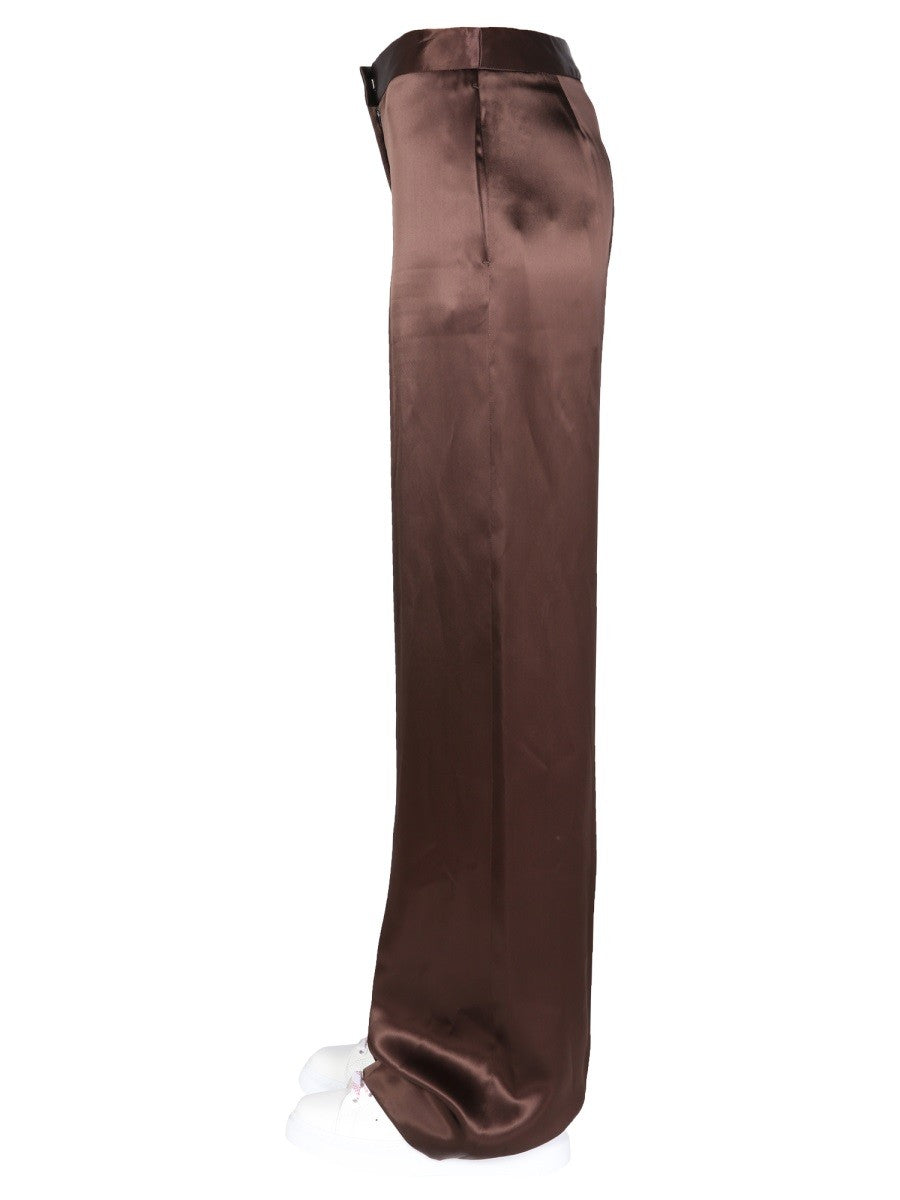 Front Button Wide Leg Trousers
