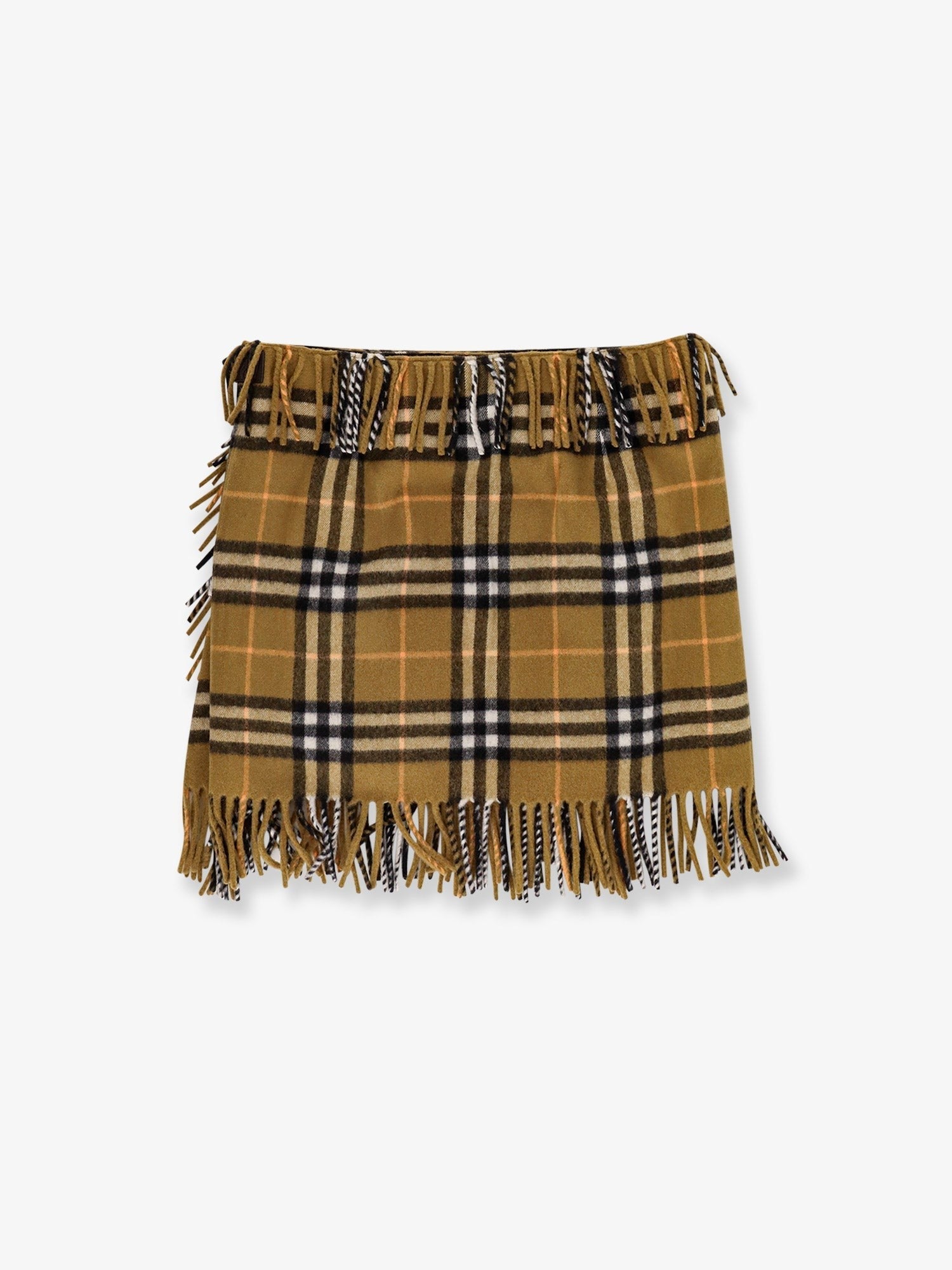 Wool And Cashmere Skirt With Check Motif