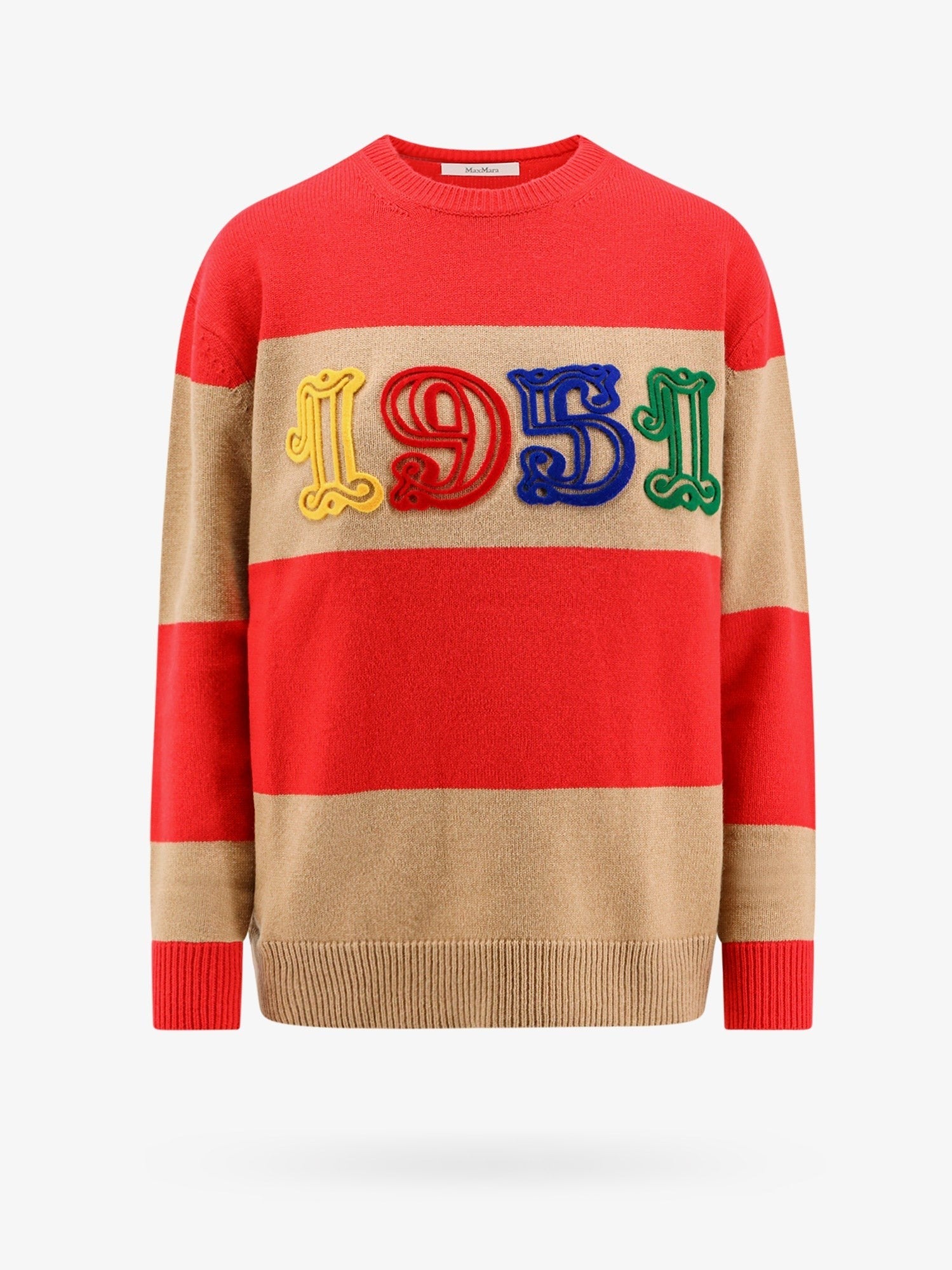 Wool And Cashmere Sweater Flocked 1951 Motif