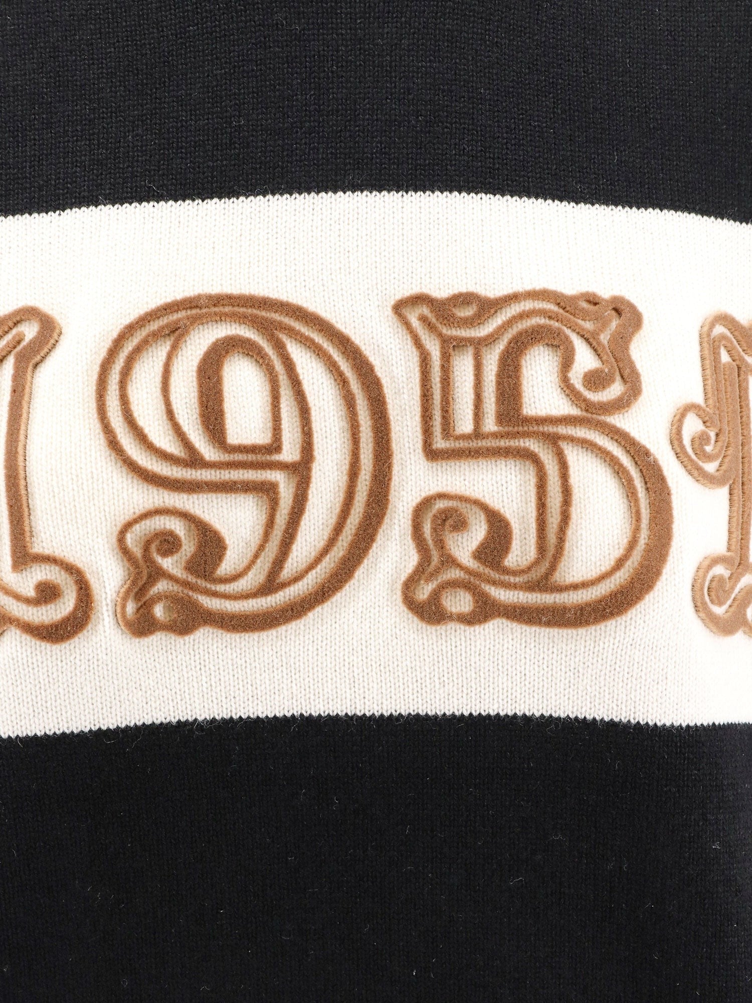 Wool And Cashmere Sweater Flocked 1951 Motif