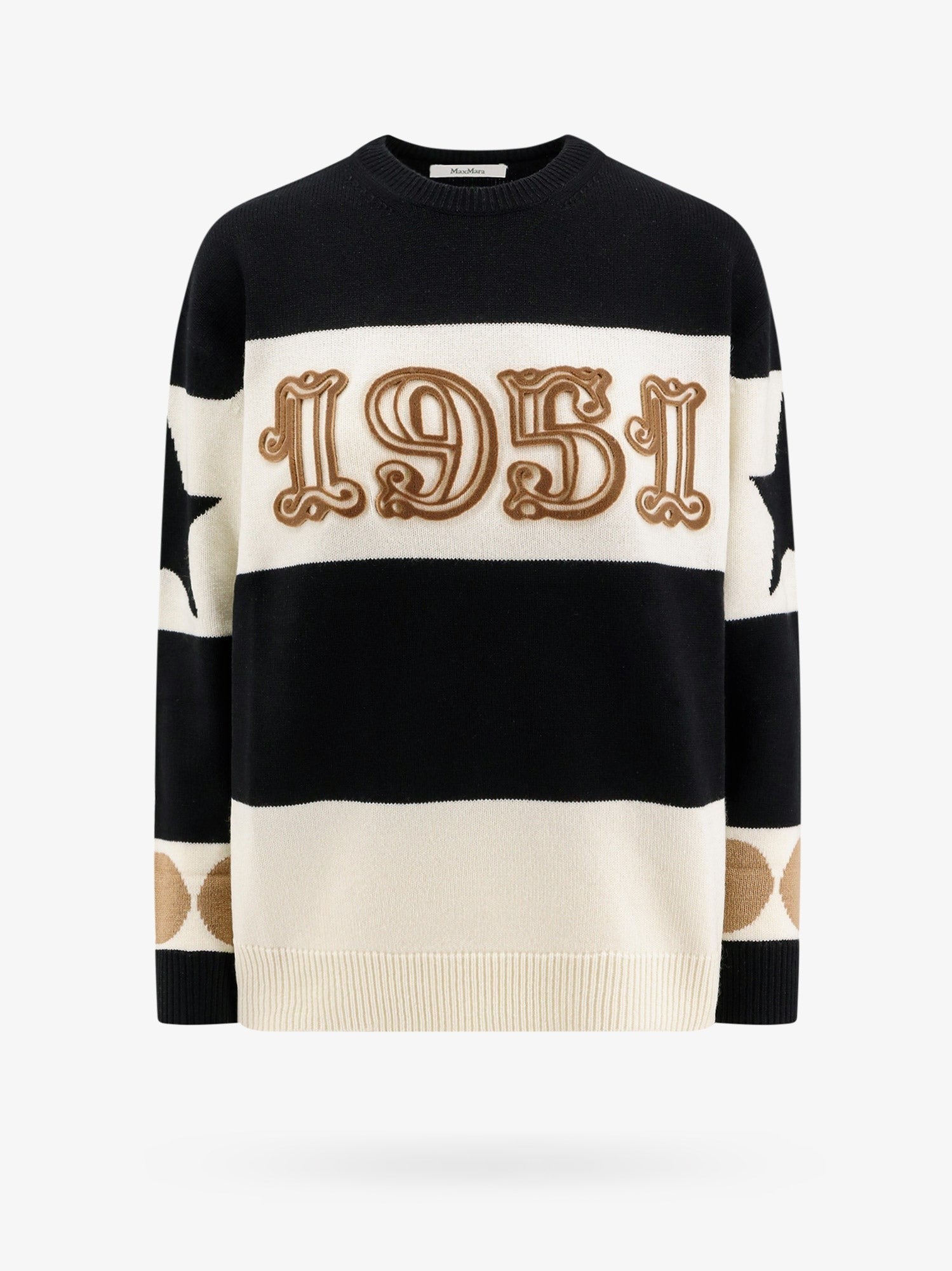 Wool And Cashmere Sweater Flocked 1951 Motif