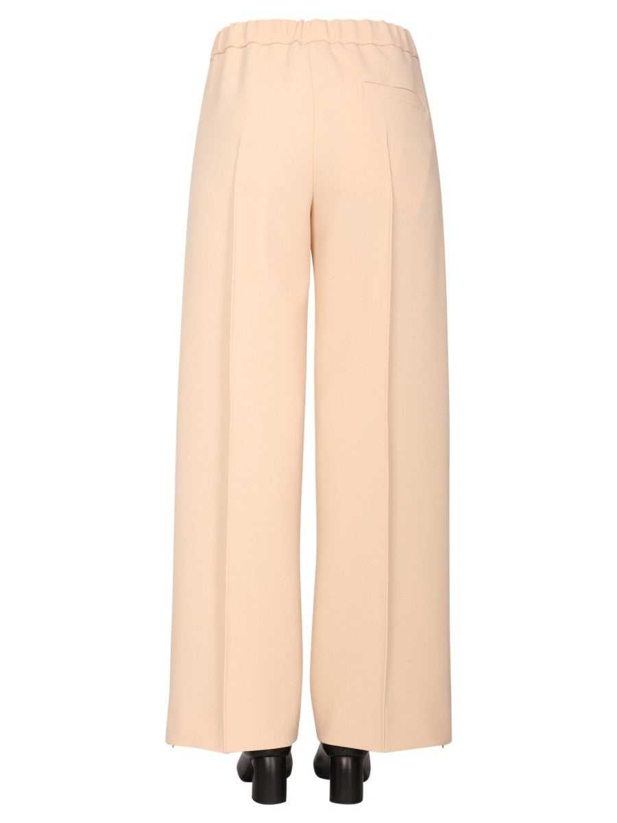 Elasticized Waist Wool Pants