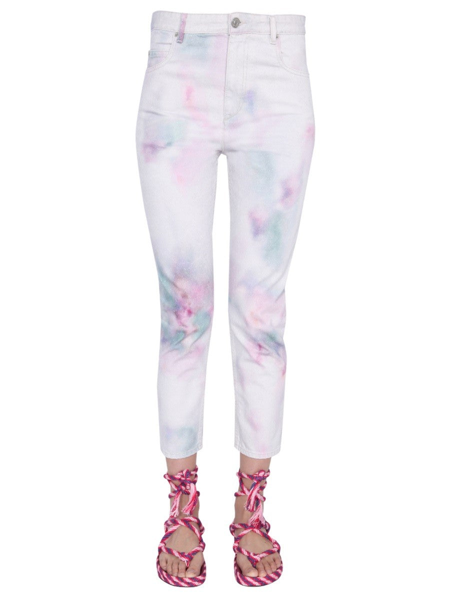 "WOOL" PRINTED JEANS | Basement 88